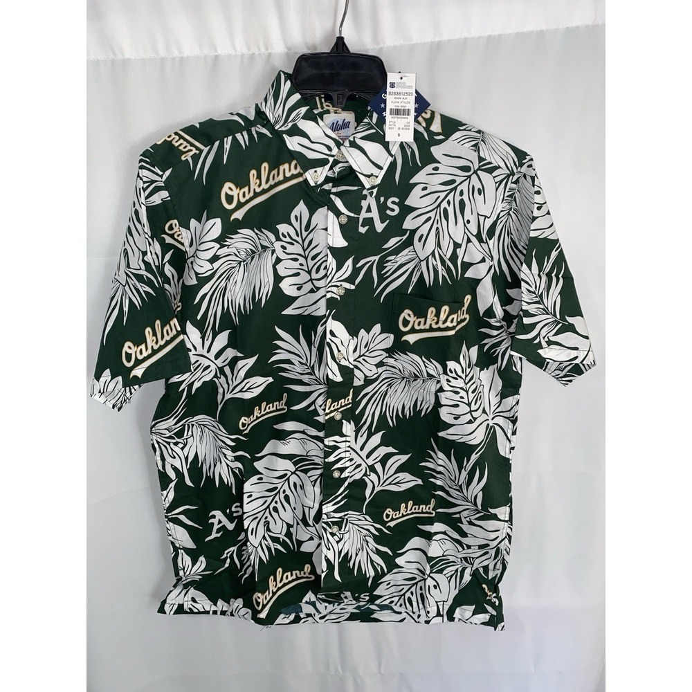 NWT Reyn Spooner Oakland A's Aloha Button Down Hawaiian Shirt MLB Mens Small